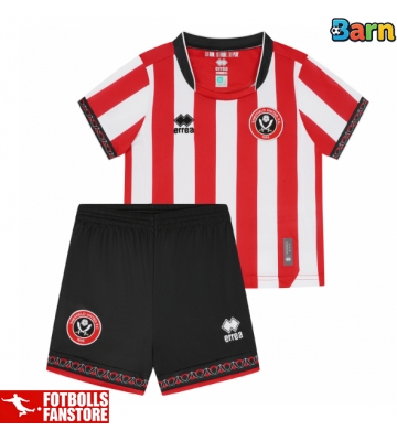 Sheffield United Hemmatröja Barn 2025-26 Kortärmad (+ Korta byxor)